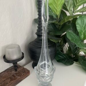 Viking Glass Clear Frosted Swung Vase Cabbage